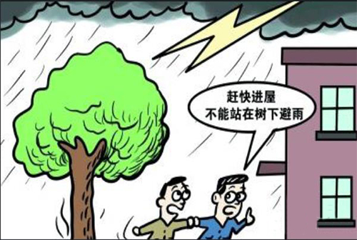 雷雨臨空，你應(yīng)該躲到哪里去