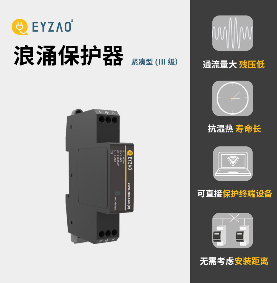 浪涌保護(hù)器1級2級3級這樣分級-緊湊型